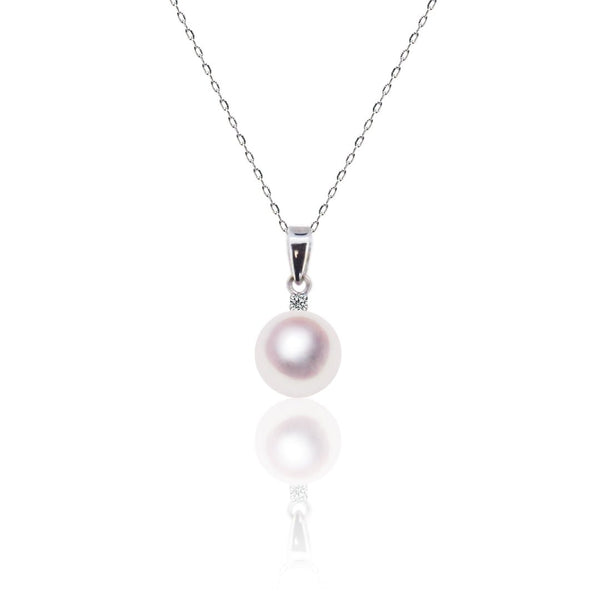 【即納】Pt 7.5㎜　ペンダント D0.01ct - Tensei Pearl Online Store　天成真珠　公式通販ショップ