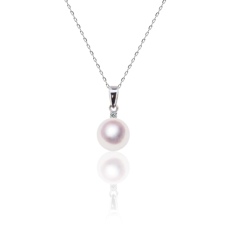 【即納】Pt 7.5㎜　ペンダント D0.01ct - Tensei Pearl Online Store　天成真珠　公式通販ショップ