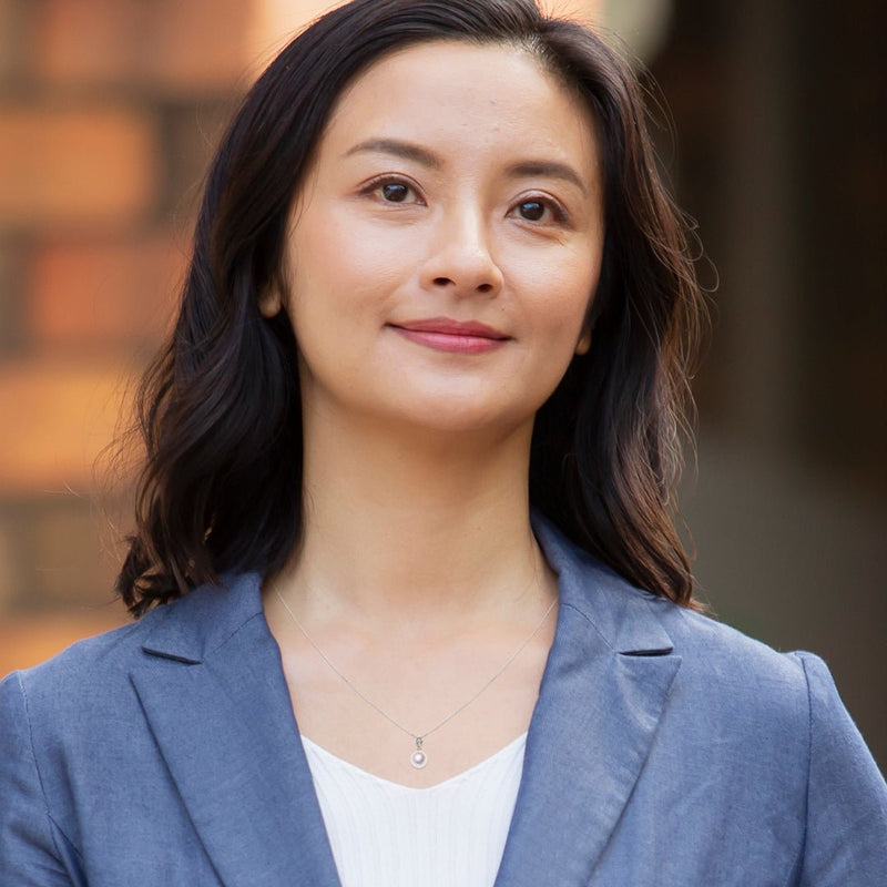 Pt 8.0㎜　ペンダント D0.01ct - Tensei Pearl Online Store　天成真珠　公式通販ショップ