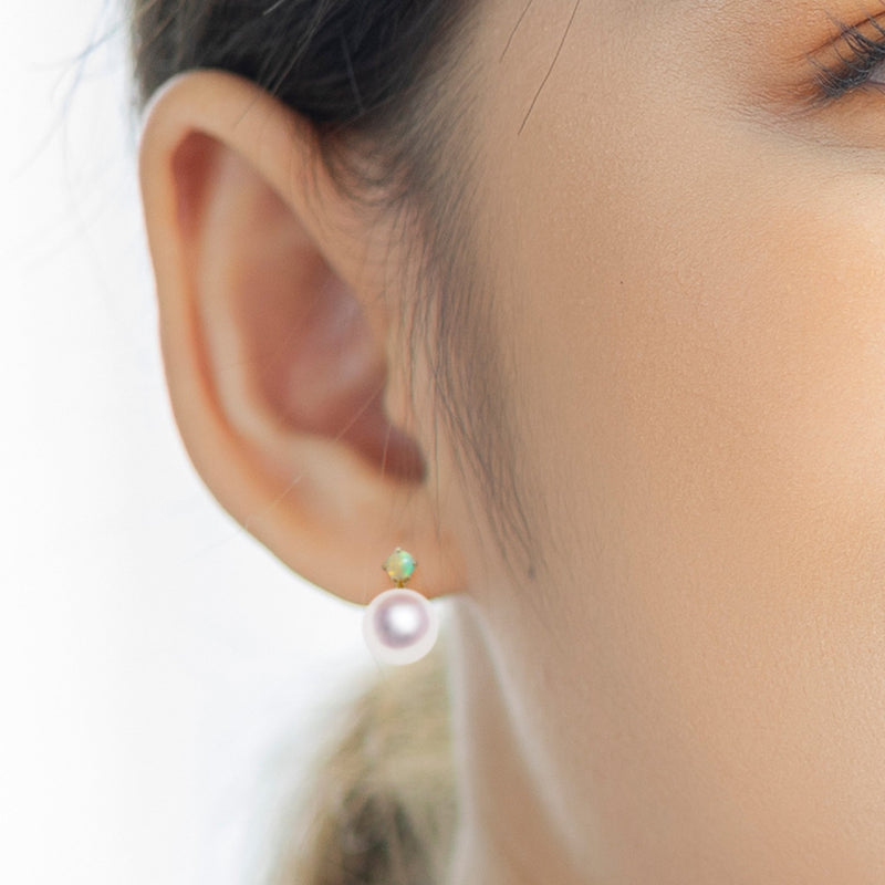 K187.5㎜2WayDesign Earrings opal -tensei珍珠在线商店Tensei Tensei Pearl官方邮购商店