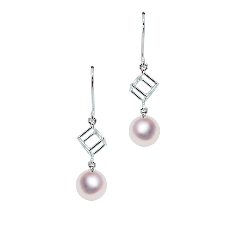 K18WG 7.5㎜ Design Earrings -TENSEI PEARL ONLINE STORE Tenari Pearl Official Mail Order Shop